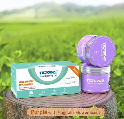 TICARVE 2Pack Cleaning Gel for Car Putty Car Vent Cleaner Cleaning Putty Gel Auto Tools Car Interior Cleaner Dust Mud for Cars and Keyboard Cleaner Slime Purple (320g/11.2oz) in Saudi Arabia