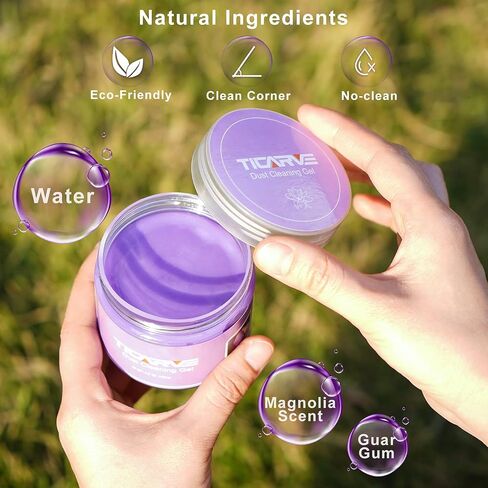 TICARVE 2Pack Cleaning Gel for Car Putty Car Vent Cleaner Cleaning Putty Gel Auto Tools Car Interior Cleaner Dust Mud for Cars and Keyboard Cleaner Slime Purple (320g/11.2oz) in Saudi Arabia