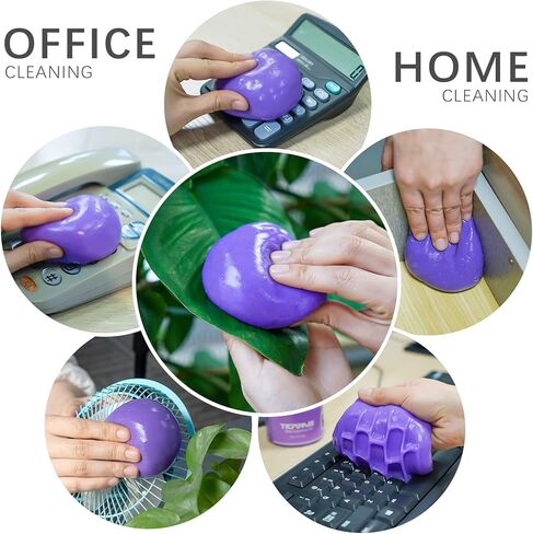 TICARVE 2Pack Cleaning Gel for Car Putty Car Vent Cleaner Cleaning Putty Gel Auto Tools Car Interior Cleaner Dust Mud for Cars and Keyboard Cleaner Slime Purple (320g/11.2oz) in Saudi Arabia