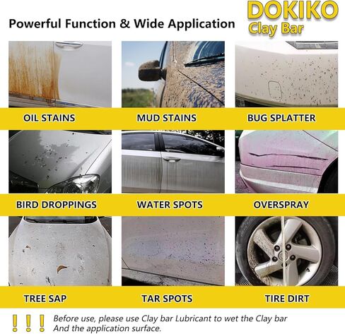 8 Pack Car Clay Bars Auto Detailing 400g Premium Magic Car Clay Bars Kit | Adsorption Capacity for Car Detailing Car Wash Clean |10 pcs Clay bar Lubricant Tablets (1pcs=16 oz) in Saudi Arabia