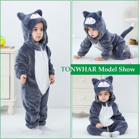TONWHAR Unisex Baby Animal Halloween Costume Kid's and Toddler's Autumn Winter Outfits Jumpsuit in Kuwait