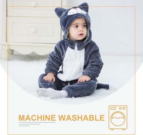 TONWHAR Unisex Baby Animal Halloween Costume Kid's and Toddler's Autumn Winter Outfits Jumpsuit in Kuwait