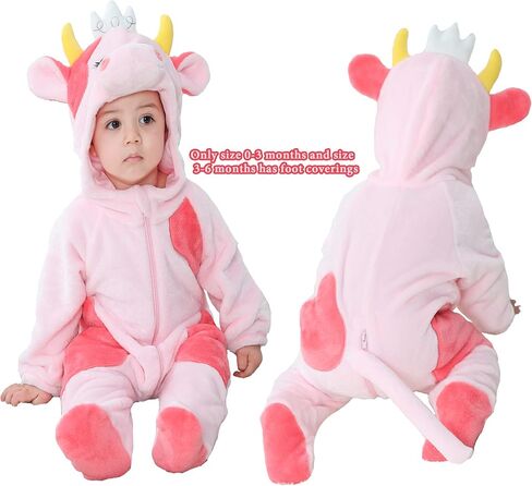 TONWHAR Unisex Baby Animal Halloween Costume Kid's and Toddler's Autumn Winter Outfits Jumpsuit in Kuwait