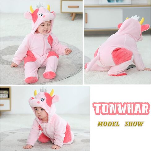 TONWHAR Unisex Baby Animal Halloween Costume Kid's and Toddler's Autumn Winter Outfits Jumpsuit in Kuwait