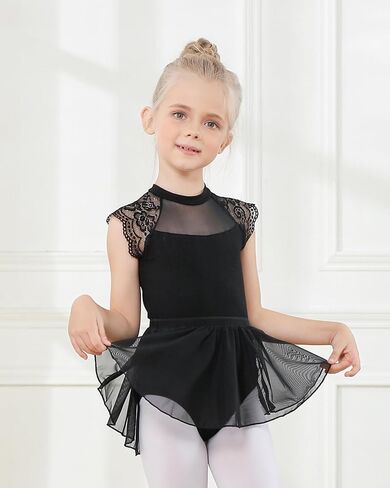 Gogokids 2 Pcs Ballet Leotards for Girls, Toddler Dance Dress Outfit with Removable Shiny Skirt Combo in Saudi Arabia
