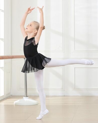 Gogokids 2 Pcs Ballet Leotards for Girls, Toddler Dance Dress Outfit with Removable Shiny Skirt Combo in Saudi Arabia