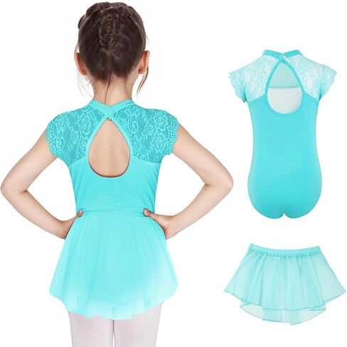 Gogokids 2 Pcs Ballet Leotards for Girls, Toddler Dance Dress Outfit with Removable Shiny Skirt Combo in Saudi Arabia