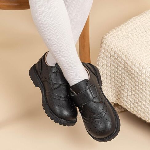 أحذية ohsofy Girls Penny Loafers المسطحة الكاجوال للفتيات الصغيرات زي مدرسي أكسفورد مريح غير قابل للانزلاق ونعل مزود بخطاف وحلقة لحفلات الزفاف (طفل صغير/طفل صغير) in Saudi Arabia