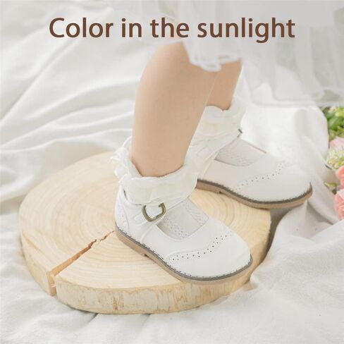 Meckior Toddler Little Girl Mary Jane Dress Shoes Ballet Flats for Girl Party School Shoes Bowknot Princess Shoes in Kuwait