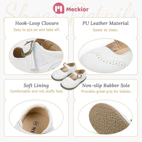 Meckior Toddler Little Girl Mary Jane Dress Shoes Ballet Flats for Girl Party School Shoes Bowknot Princess Shoes in Kuwait