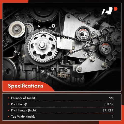 حزام توقيت المحرك الممتاز متوافق مع Ford Focus 2000-2004 2.0L، Escort 1997-2002 2.0L & Mercury Tracer 1997-1999 2.0L - استبدال # F7CZ6268AA in Saudi Arabia