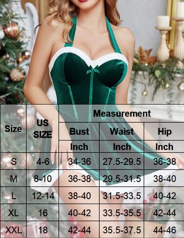 Avidlove Christmas Dress Halter Corset Mini Dress Sexy Santa Dress Costume Christmas Lingerie Babydoll in Saudi Arabia