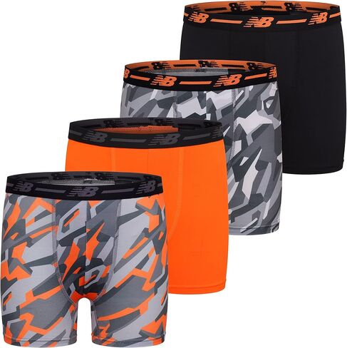 New Balance Boys' 3.5" Underwear, Performance Boxer Briefs (4 Pack) in Kuwait
