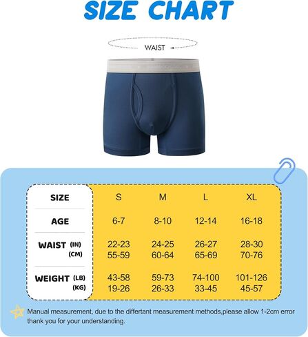 BAMBOO COOL Boys’ Boxer Briefs Underewar for Boy Multicolor Week Theme 7 Pack with Fly Soft and Breathable in Saudi Arabia