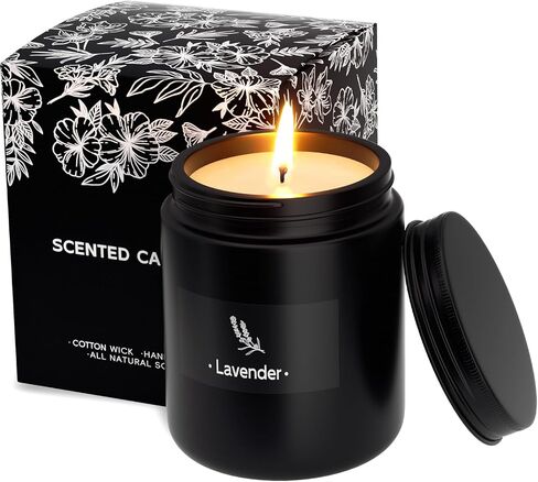 Scented Candle - Christmas Scented Candles for Men - 7.6oz Soy Wax Scented Candle for Home Scented - Long Lasting Candles with 40+ Hour Burning - Men Candle Gifts, Christmas Gift (Rose & Sandalwood) in Saudi Arabia