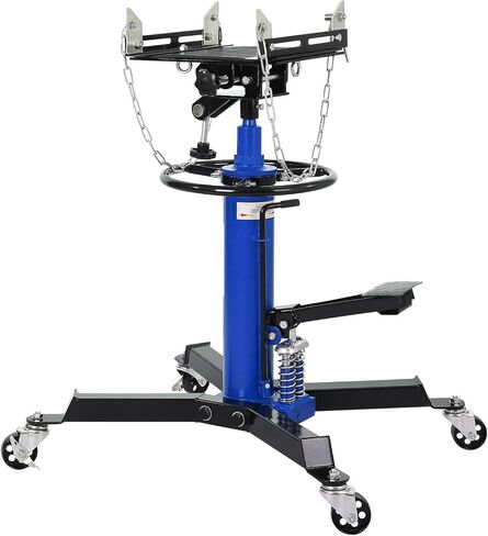 جاك ناقل الحركة الهيدروليكي - سعة 1322 رطلًا، رفع عالٍ 33.5 بوصة - 72.8 بوصة، مكبس مزدوج تلسكوب بمرحلتين، وسادة مضادة للانزلاق، دواسة قدم وعجلات دوارة 360 درجة، أصفر in Kuwait