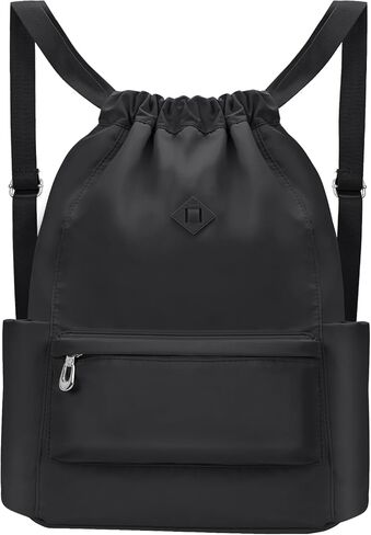 Drawstring Backpack with Wet Pocket Gym Backpack Water-Resistant Cinch String Bag Beach Swim for Women Men（Pink） in Saudi Arabia