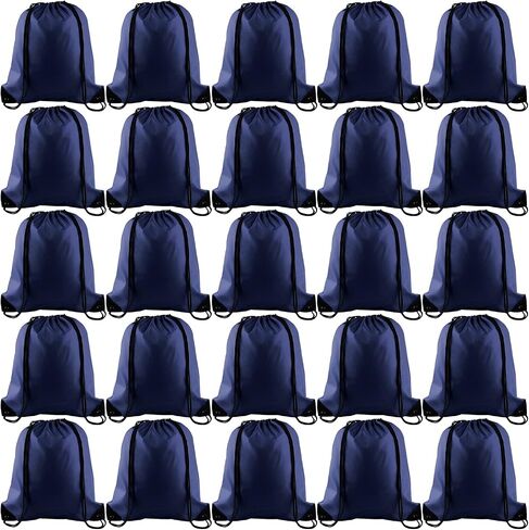 KUUQA Drawstring Backpack, 25Pcs Navy Blue, Lightweight Gym Bag for Sports, Travel, Yoga in Kuwait