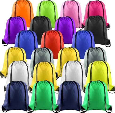 KUUQA Drawstring Backpack, 25Pcs Navy Blue, Lightweight Gym Bag for Sports, Travel, Yoga in Kuwait