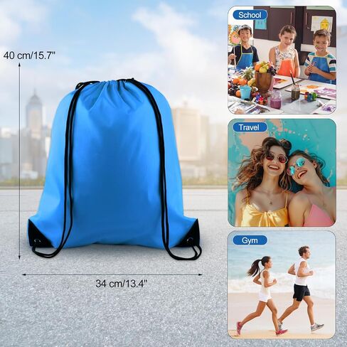 KUUQA Drawstring Backpack, 25Pcs Navy Blue, Lightweight Gym Bag for Sports, Travel, Yoga in Kuwait