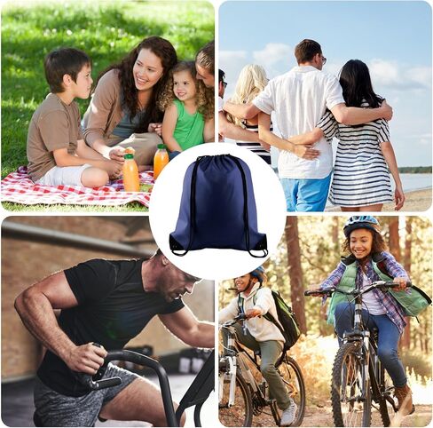 KUUQA Drawstring Backpack, 25Pcs Navy Blue, Lightweight Gym Bag for Sports, Travel, Yoga in Kuwait