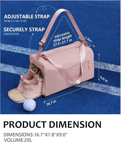Small Gym Bag for women men, Stylish Compact Sports Bag, Small Duffle Bag Crossbody Bags for women men, Suitable For Gym Work Fitness Travel, 3 in 1 Duffle Bags in Saudi Arabia