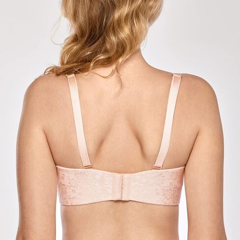 DELIMIRA Women's Strapless Jacquard Minimizer Bra Plus Size Underwire Non-Padded in Saudi Arabia