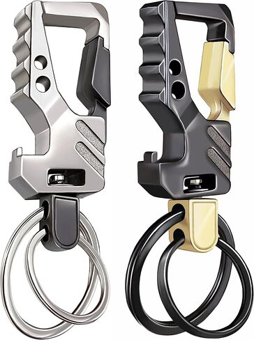 GABOX Keychain EDC Key Ring Key Chain Bottle Opener Auto Car Key Holder Tactical Carabiner Keychains with Clip for Men Women in Saudi Arabia
