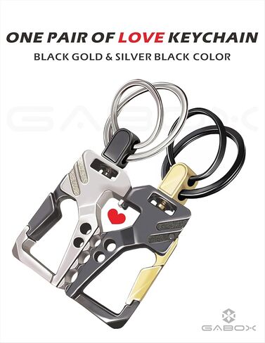 GABOX Keychain EDC Key Ring Key Chain Bottle Opener Auto Car Key Holder Tactical Carabiner Keychains with Clip for Men Women in Saudi Arabia