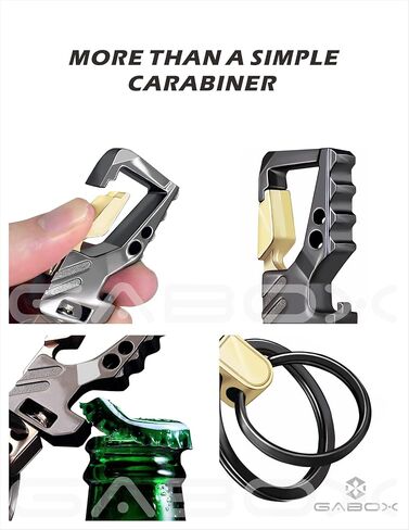 GABOX Keychain EDC Key Ring Key Chain Bottle Opener Auto Car Key Holder Tactical Carabiner Keychains with Clip for Men Women in Saudi Arabia
