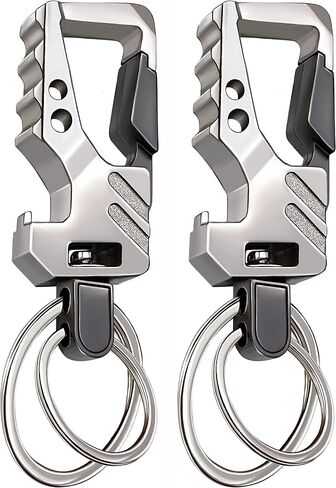 GABOX Keychain EDC Key Ring Key Chain Bottle Opener Auto Car Key Holder Tactical Carabiner Keychains with Clip for Men Women in Saudi Arabia
