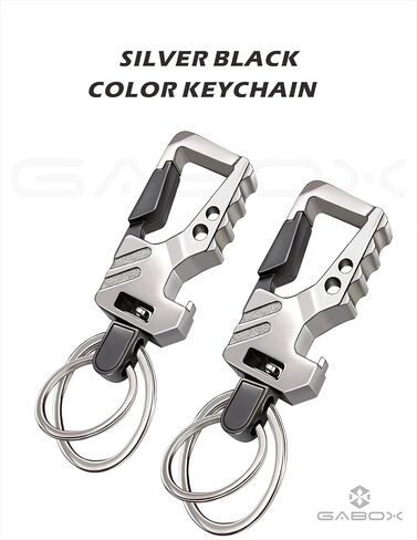 GABOX Keychain EDC Key Ring Key Chain Bottle Opener Auto Car Key Holder Tactical Carabiner Keychains with Clip for Men Women in Saudi Arabia