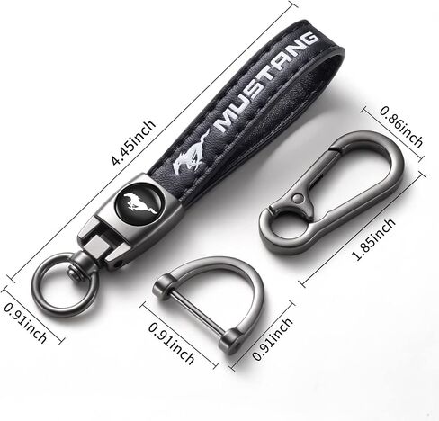 Genuine Leather Car Keychain Key Chain Compatible with Ford Mustang Men and Women Family Present Key Ring Accessories in Saudi Arabia