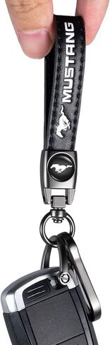Genuine Leather Car Keychain Key Chain Compatible with Ford Mustang Men and Women Family Present Key Ring Accessories in Saudi Arabia