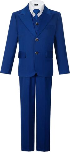 Boys Suits Slim Fit Toddler Tuxedo Suit Set for Dress Clothes Kids Wedding Ring Bearer Outfit in Saudi Arabia