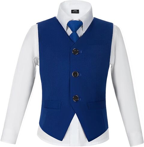 Boys Suits Slim Fit Toddler Tuxedo Suit Set for Dress Clothes Kids Wedding Ring Bearer Outfit in Saudi Arabia