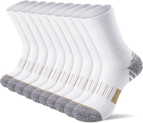 جوارب دائرية للسيدات 3-6 أزواج: جوارب دائرية للمشي لمسافات طويلة رياضية للجري مع جوارب مبطنة داعمة in Saudi Arabia