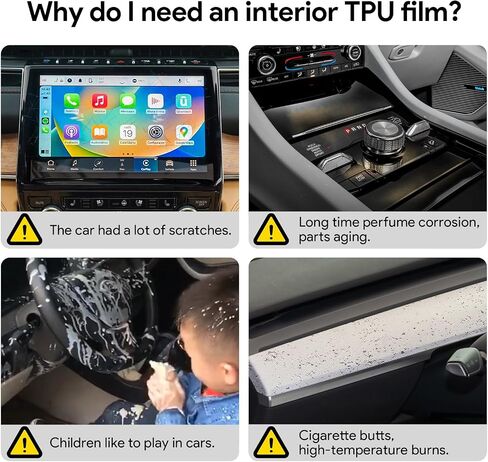 for Jeep Grand Cherokee 2021-2024 PPF Precut 8.5Mil Car Paint Protective Film TPU HD Film Scratch Protector Interior Accessories (Central Control One Button) in Saudi Arabia