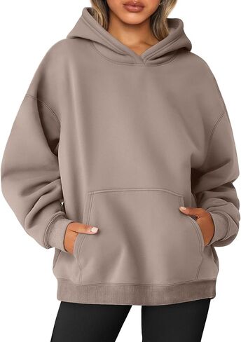 AUTOMET Womens Oversized Sweatshirts Fleece Hoodies Long Sleeve Shirts Pullover Fall Outfits 2024 with Pocket in Kuwait