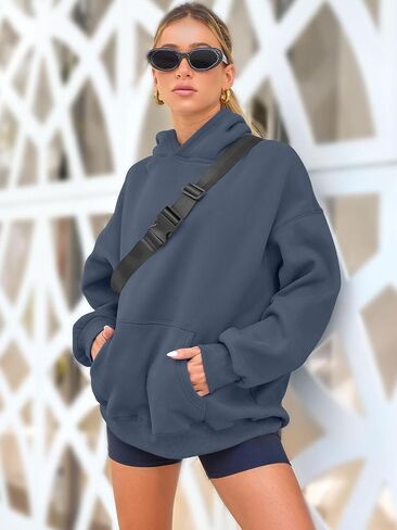 AUTOMET Womens Oversized Sweatshirts Fleece Hoodies Long Sleeve Shirts Pullover Fall Outfits 2024 with Pocket in Kuwait