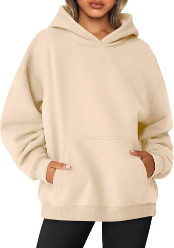 AUTOMET Womens Oversized Sweatshirts Fleece Hoodies Long Sleeve Shirts Pullover Fall Outfits 2024 with Pocket in Kuwait
