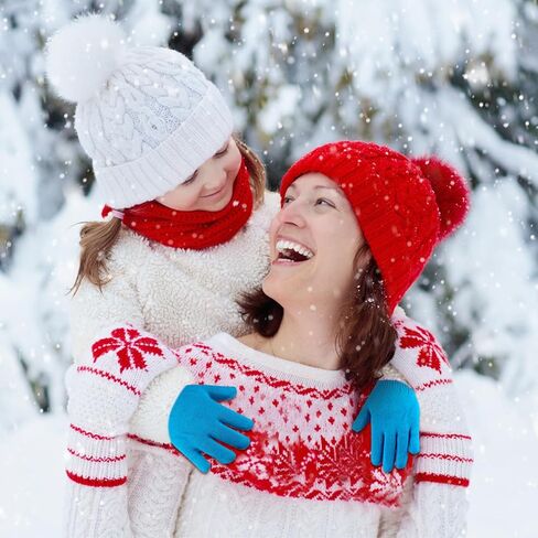 ONESING 12 Pairs Kids Gloves - Warm Knitted Winter Gloves Bulk for Girls Boys | Children Gloves Designed for Cold Weather in Kuwait