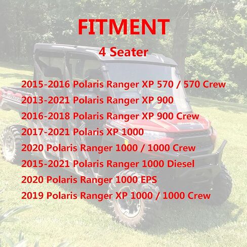 Plastic Panel Roof Compatible with 2013-2021 Polaris Ranger Full Size 1000 Diesel XP 900 XP 570 Crew 2 Seats Model in Kuwait