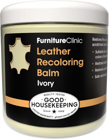 The Original Leather Recoloring Balm by Furniture Clinic - 16 Colors - Leather Repair Kit for Furniture - Restore Couches, Car Seats & More - Leather Dye for Scratched and Faded Leather (Dark Brown) in Kuwait