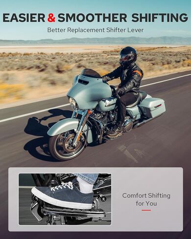 Benlari Heel Toe Gear Shifter Lever Pegs, CNC Shift Lever Peg Fit for Harley Touring Electra Glide Street Road Glide Road King 1988-later, FL Softail 1986-later, Tri Glide Trikes 2008-later, Black in Kuwait