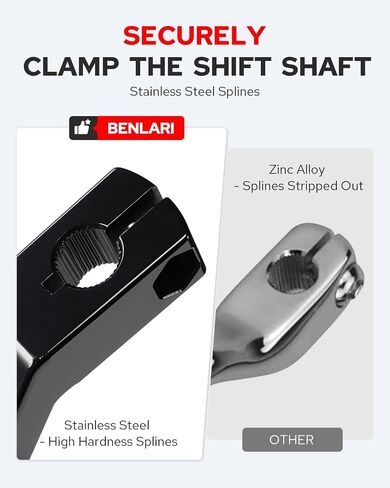 Benlari Heel Toe Gear Shifter Lever Pegs, CNC Shift Lever Peg Fit for Harley Touring Electra Glide Street Road Glide Road King 1988-later, FL Softail 1986-later, Tri Glide Trikes 2008-later, Black in Kuwait