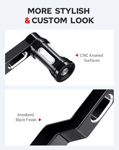 Benlari Heel Toe Gear Shifter Lever Pegs, CNC Shift Lever Peg Fit for Harley Touring Electra Glide Street Road Glide Road King 1988-later, FL Softail 1986-later, Tri Glide Trikes 2008-later, Black in Kuwait