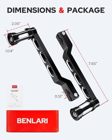 Benlari Heel Toe Gear Shifter Lever Pegs, CNC Shift Lever Peg Fit for Harley Touring Electra Glide Street Road Glide Road King 1988-later, FL Softail 1986-later, Tri Glide Trikes 2008-later, Black in Kuwait