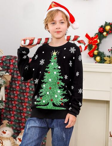Boys' Ugly Christmas Sweaters for Kids Girl Xmas Pullover Sweatshirt 7-14Y in Kuwait