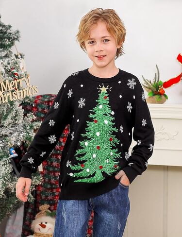 Boys' Ugly Christmas Sweaters for Kids Girl Xmas Pullover Sweatshirt 7-14Y in Kuwait